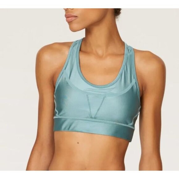 Alala Surf Metallic Sports Bra Women's Size Small in Mesh Aqua - EUC! - Picture 2 of 5